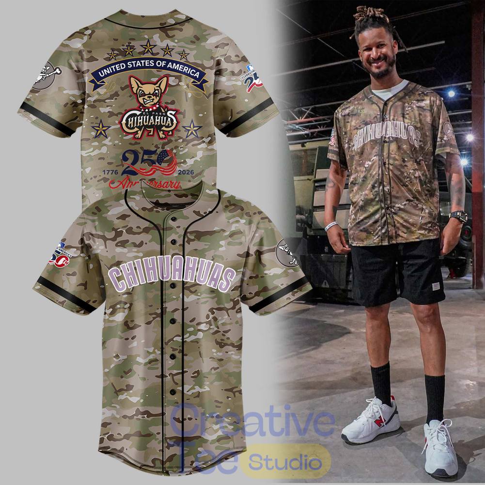 El Paso Chihuahuas x Military Appreciation Night 2026 Camo Baseball Jersey