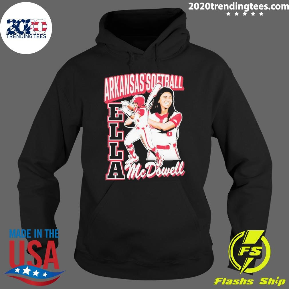Ella Mcdowell Retro 90s Arkansas Razorbacks Softball Shirt