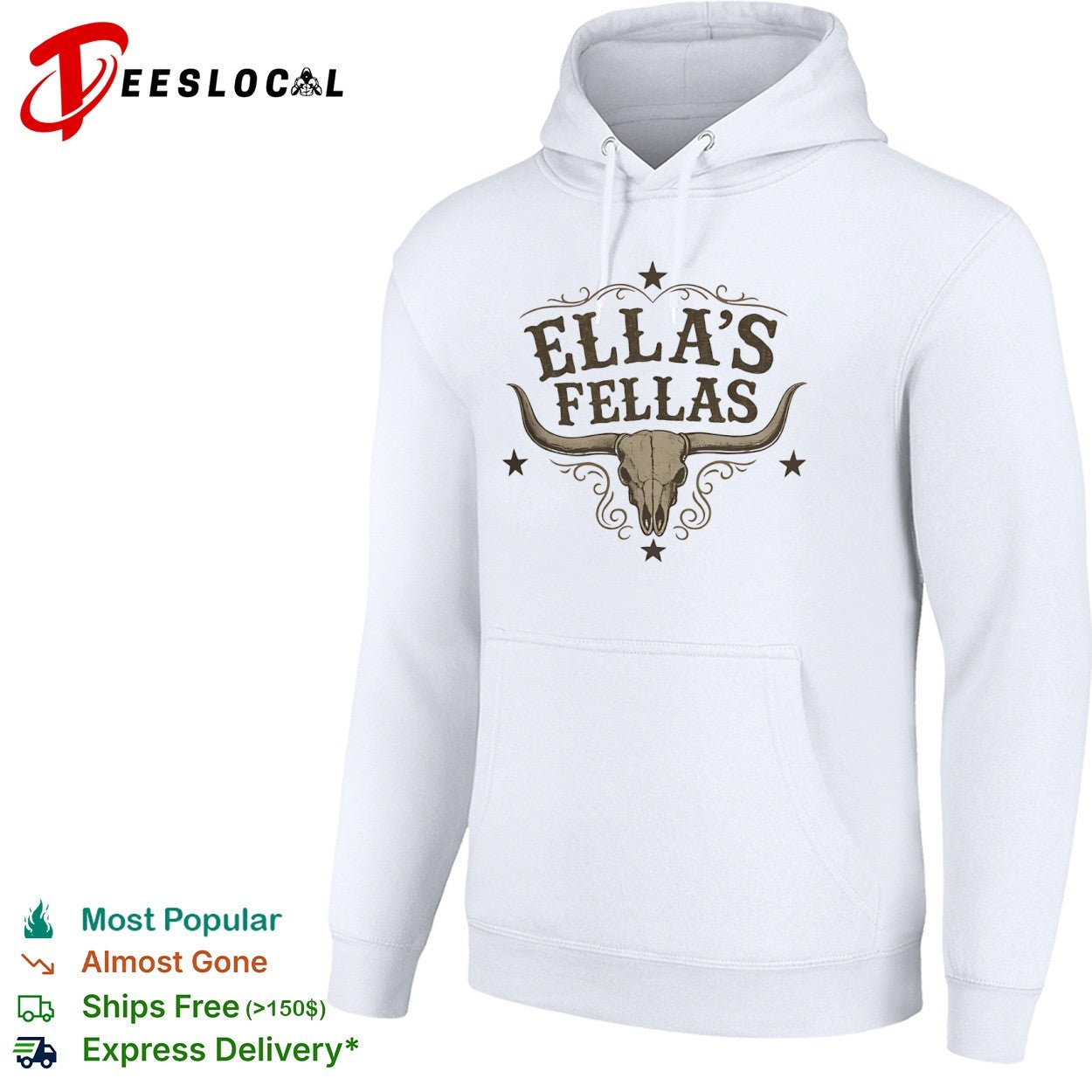 Ellas Fellas Western Steer Skull Cowgirl Country Rustic Farmhouse Rodeo Shirt