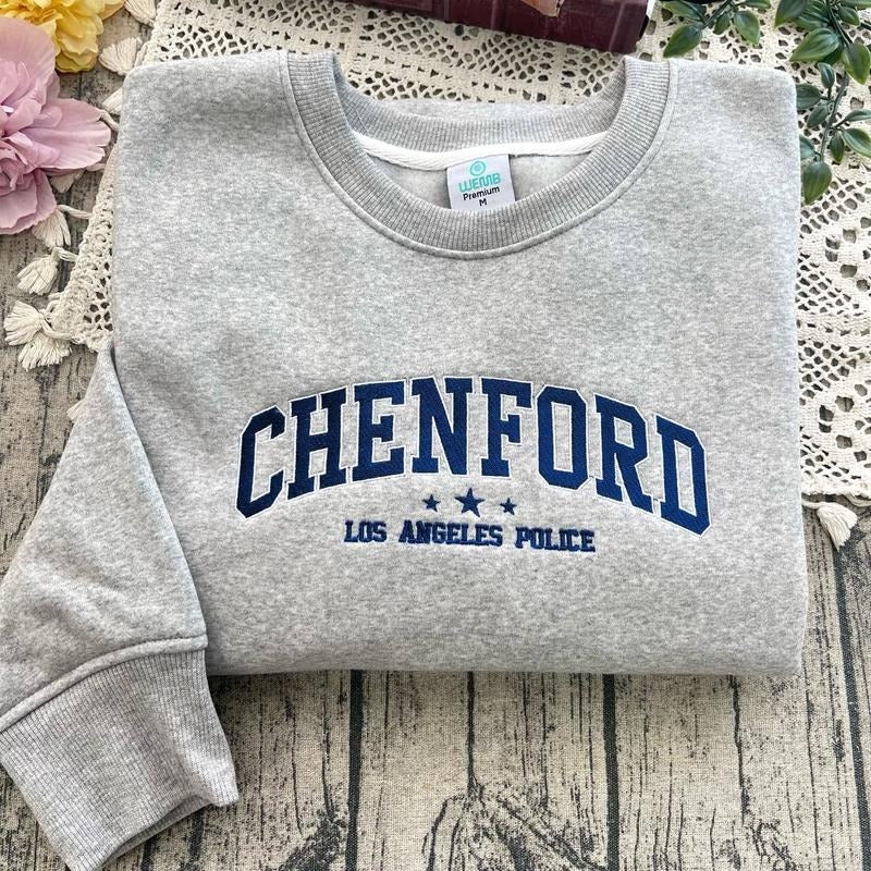 Embroidered Chenford Sweatshirt, Los Angeles Police, Tim and Lucy Chenford Full Love Story, Chenford Retro 90s...