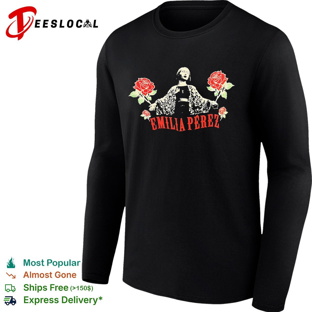 Emilia Perez Movie Logo Rose Floral Shirt
