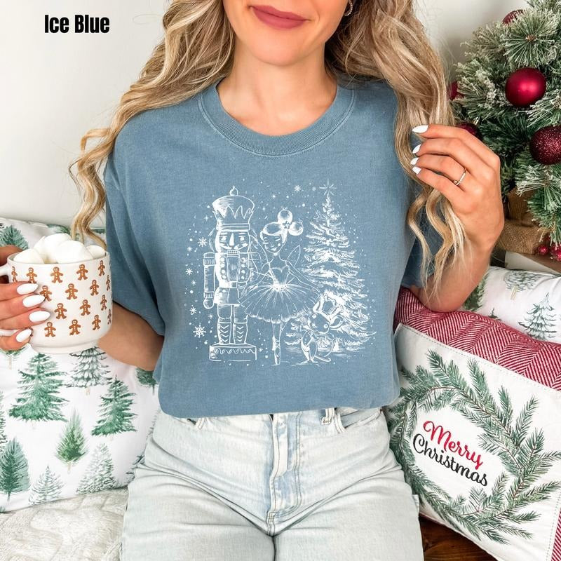 Enchanted Christmas Comfort Colors T-Shirt 'NLB' Hoodie, Sweatshirt | PodTeesHub.com