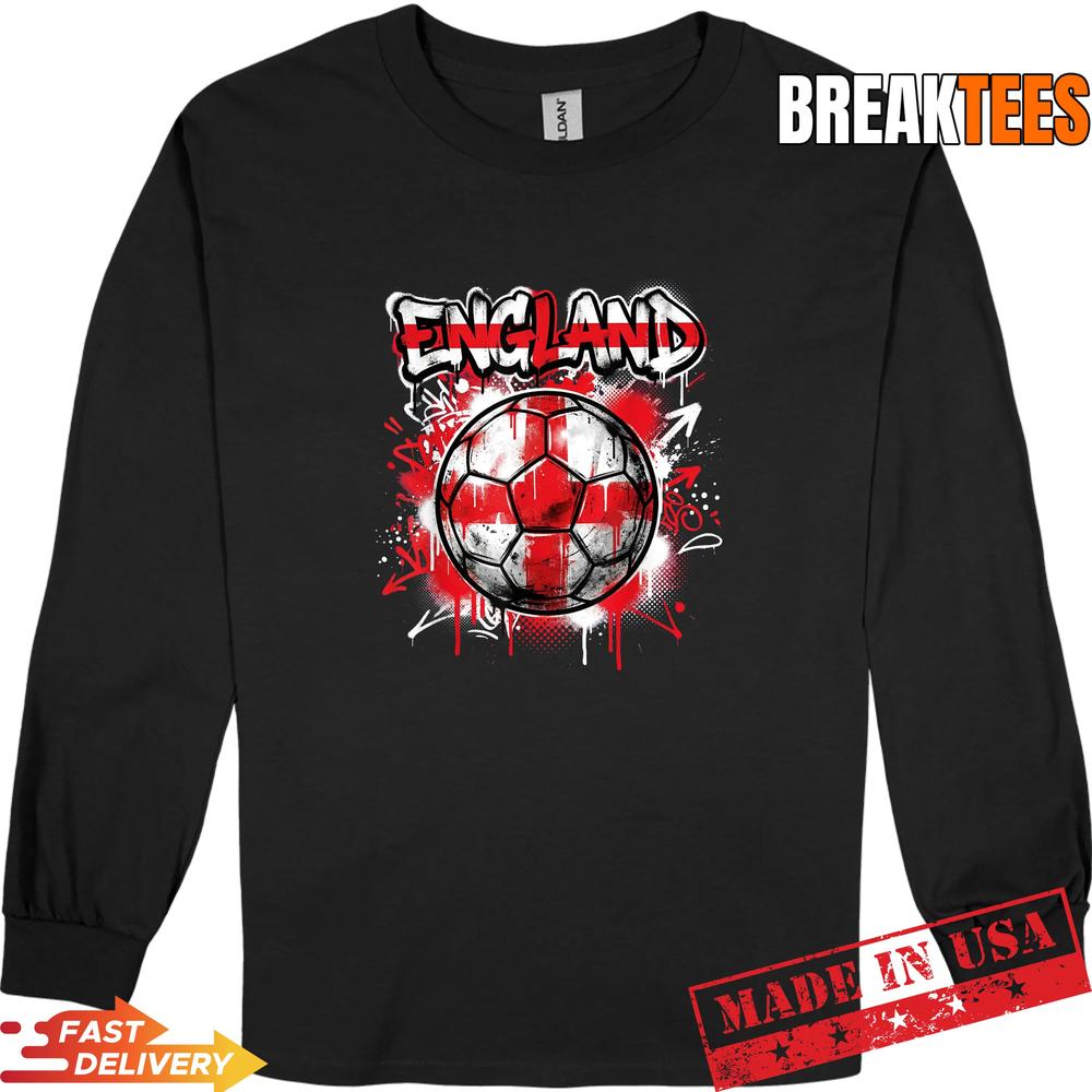 England Football Soccer Player Flag Graffiti Father’s Day Shirt