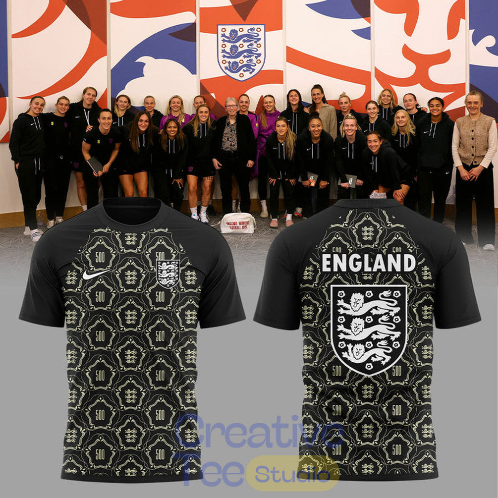 England Women’s National Soccer Team Commemorate Their 500th Game T-Shirt