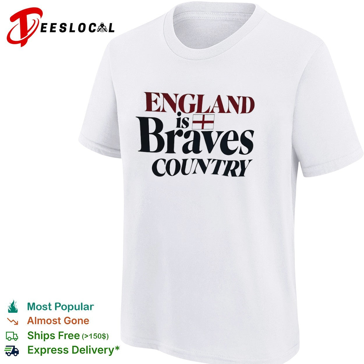 England flag is Braves country shirt