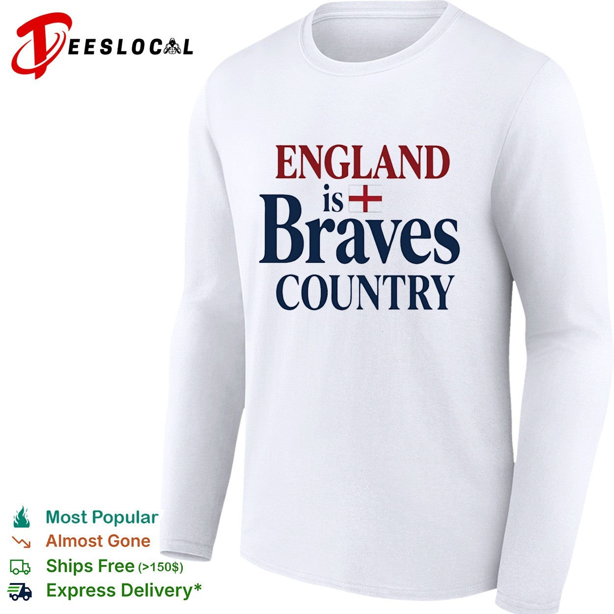 England is Braves Country England flag shirt