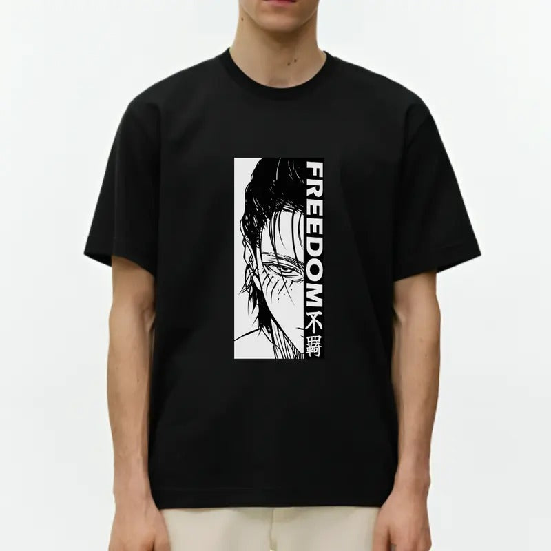 Eren Yeager T-shirt, Attack On Titan Graphic Tee, Anime & Manga Gifts Cotton Menswear Hoodie, Sweatshirt | PodTeesHub.com