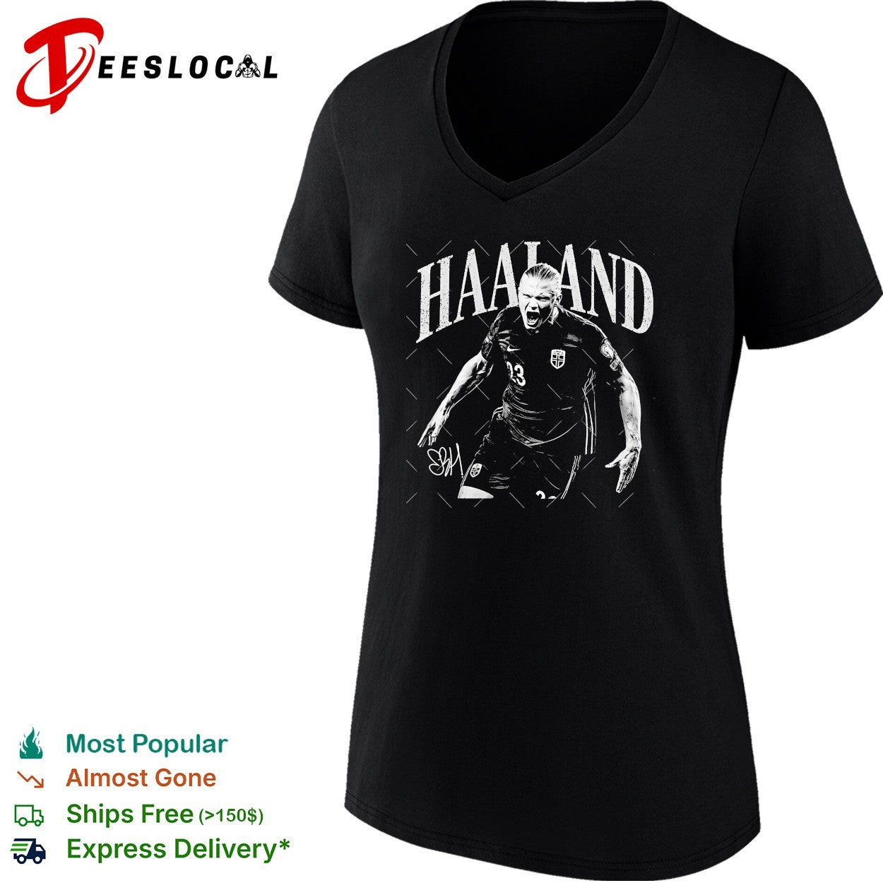 Erling Haaland Norway football signature shirt