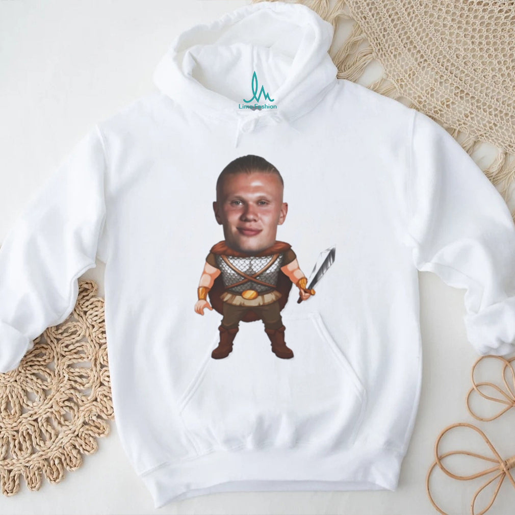 Erling Haaland the Viking Warrior graphic shirt