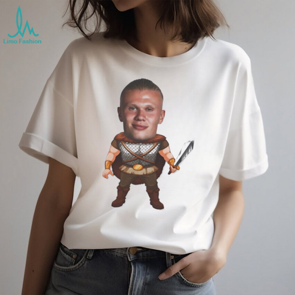 Erling Haaland the Viking Warrior graphic shirt