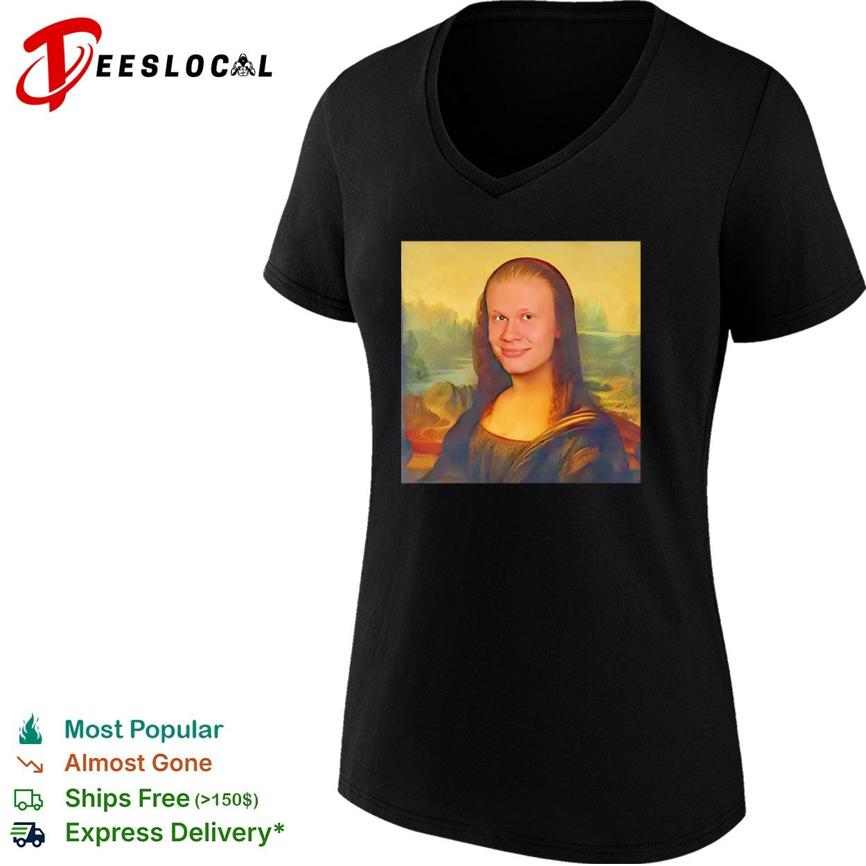 Erling Haaland x Mona Lisa meme shirt