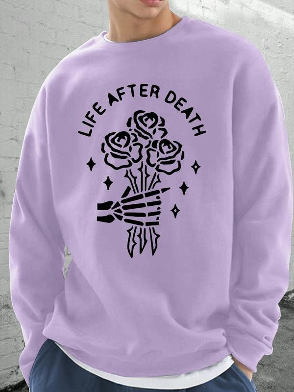 Essentials Hoodie Unisex Men's Cartoon Graphic Print Round Neck Sweatshirt Without Necklace, Regular Fit Casual Long...