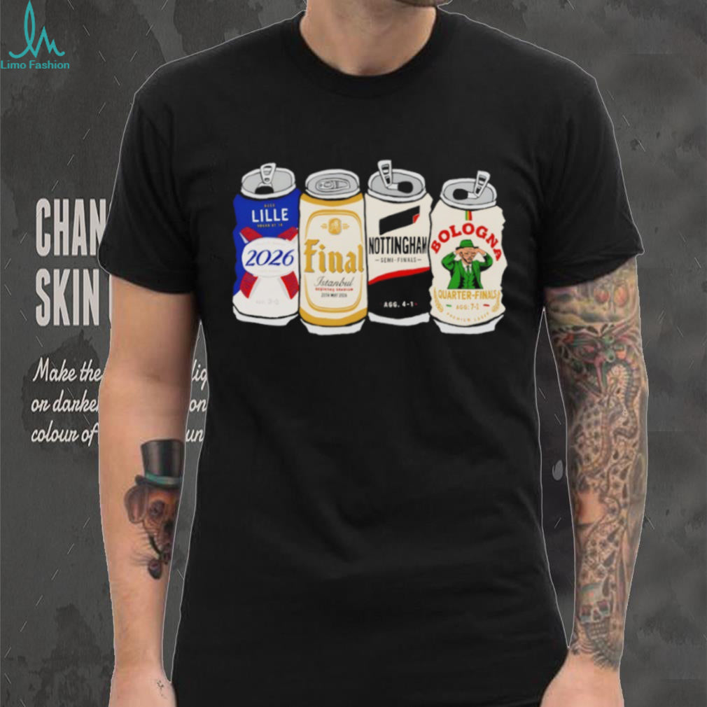 European Football Final Istanbul 2026 Beer Cans Soccer T Shirt