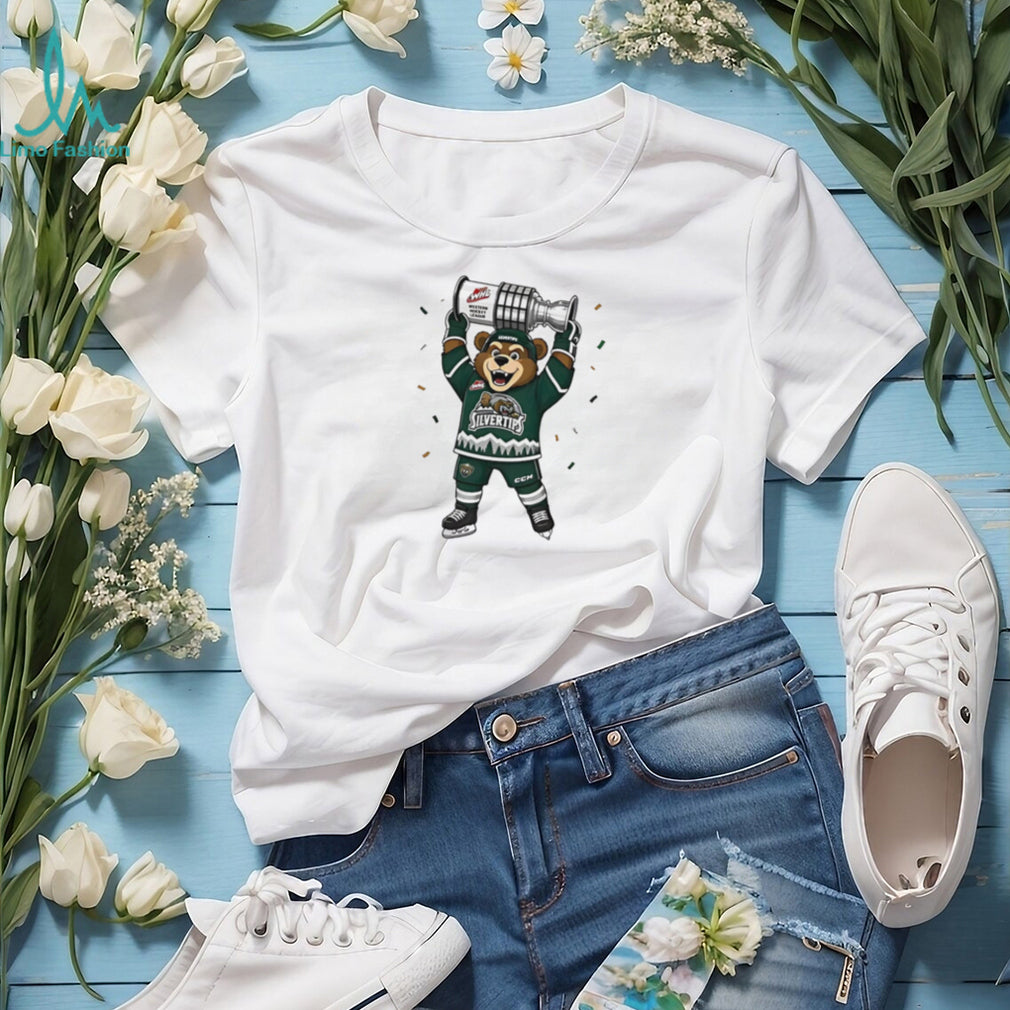 Everett Silvertips WHL Bear Mascot Championship T Shirt