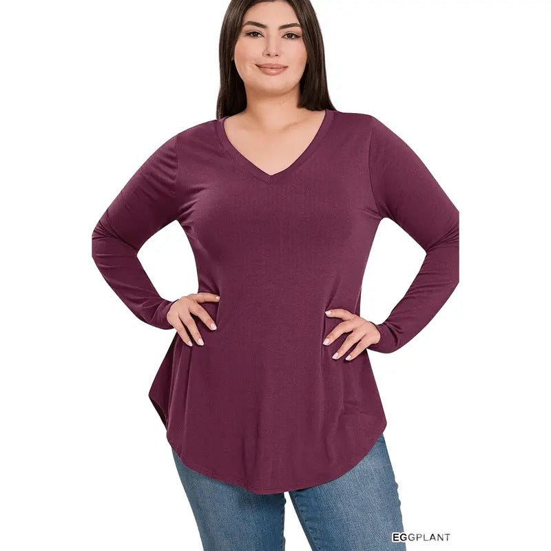 Everyday V-Neck Long Sleeve Top T-Shirts, Hoodie, Sweatshirt | PodTeesHub.com