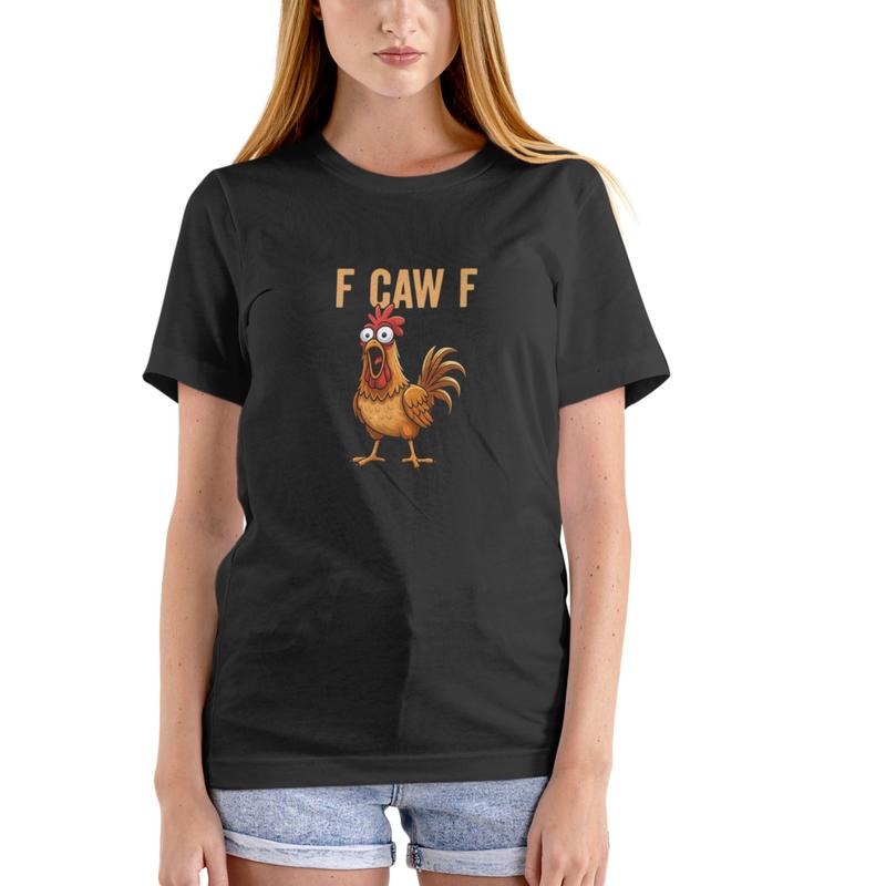 F CAW F Funny CHICKEN T Shirt Unisex Cotton for Men and Women Humorous Design Comfortable Casual Wear Hoodie, Sweatshirt