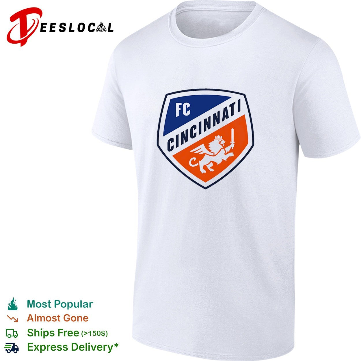 FC Cincinnati soccer club mascot emblem shield shirt