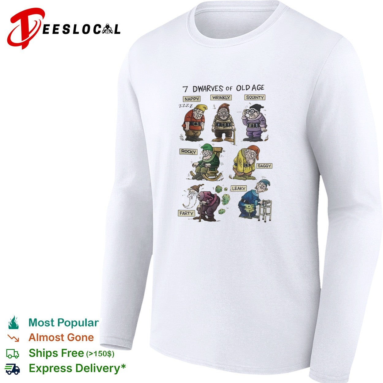Fairy tale 7 dwarves of old age old men shirt