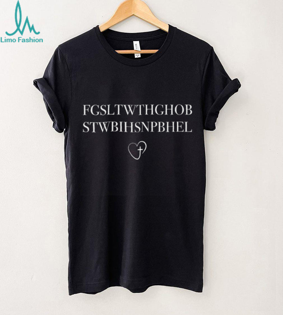 Faith Based Cross Heart Initial Abbreviation T Shirt