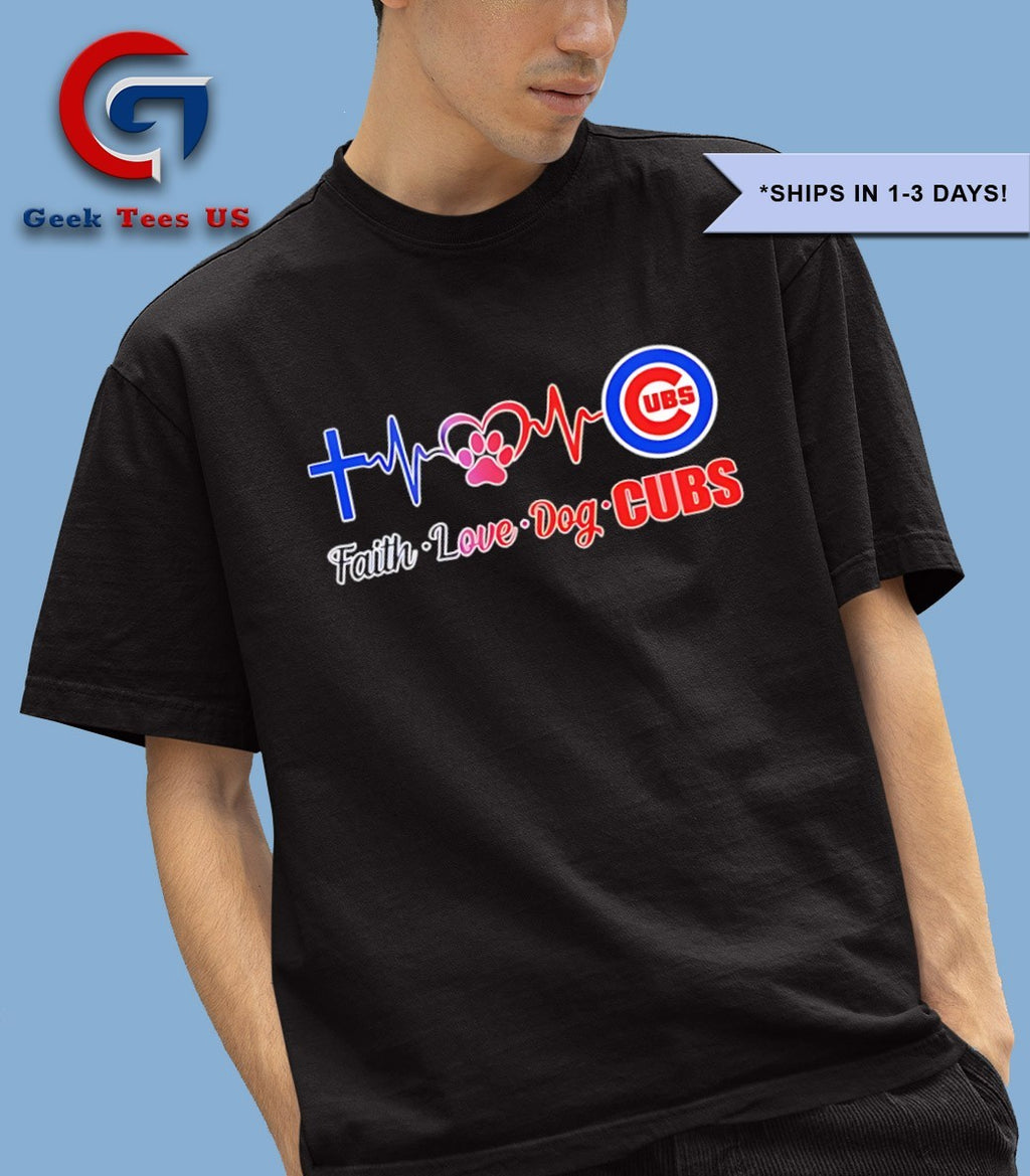 Faith Love Dog Chicago Cubs Heartbeat 2025 shirt