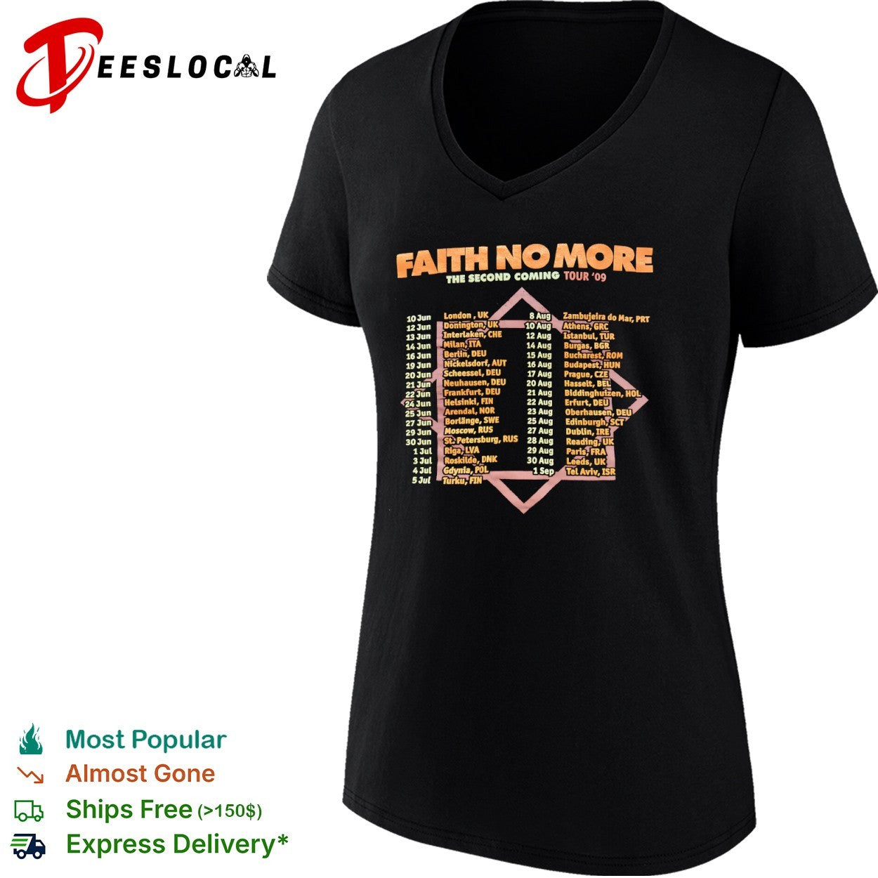 Faith No More The Second Coming Tour 09 European shirt