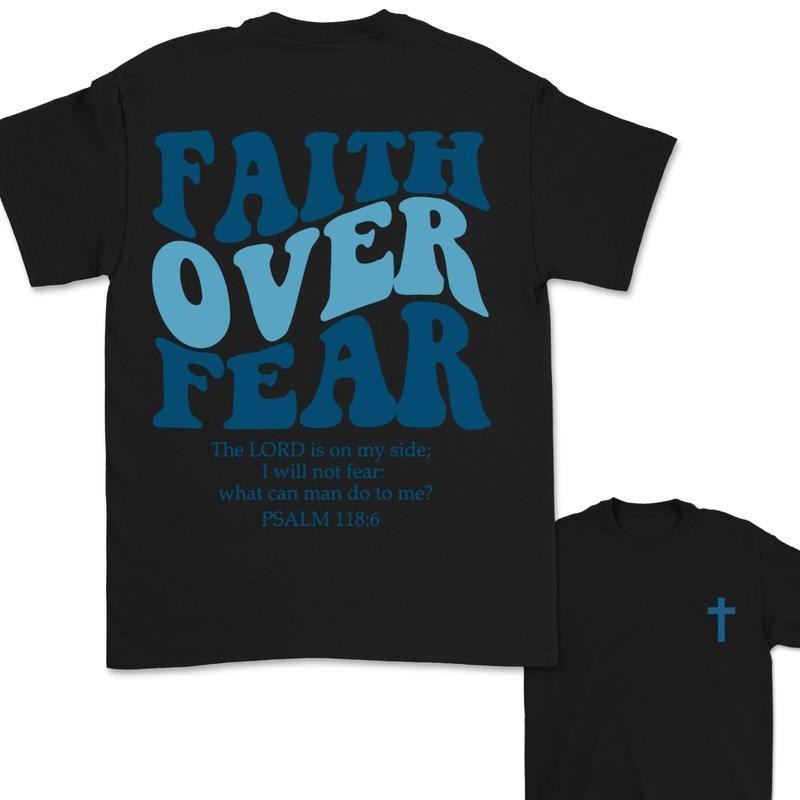 Faith Over Fear Christian Hoodie Bible Verse, Christian T-Shirt, Jesus T-Shirt For Men, For Women, Gift For Women...
