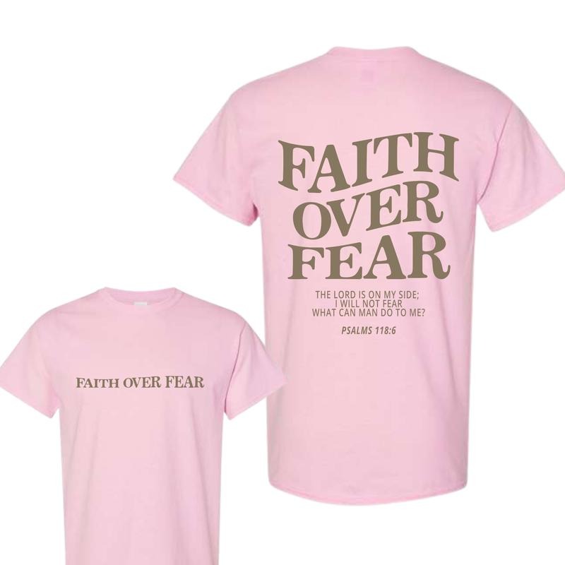 Faith Over Fear Christian Hoodie Christian T shirt , Tee Gift for Men, For Women, Latest Fashion Sweatshirt | PodTeesHub.com
