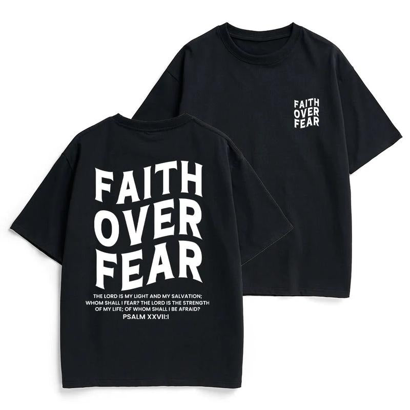Faith Over Fear Unisex Christian Cotton T-Shirt Hoodie, Sweatshirt | PodTeesHub.com