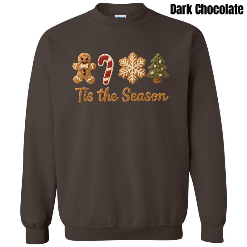 Fake Embroidered Tis The Season Sweatshirt 'NLB' T-Shirts, Hoodie | PodTeesHub.com