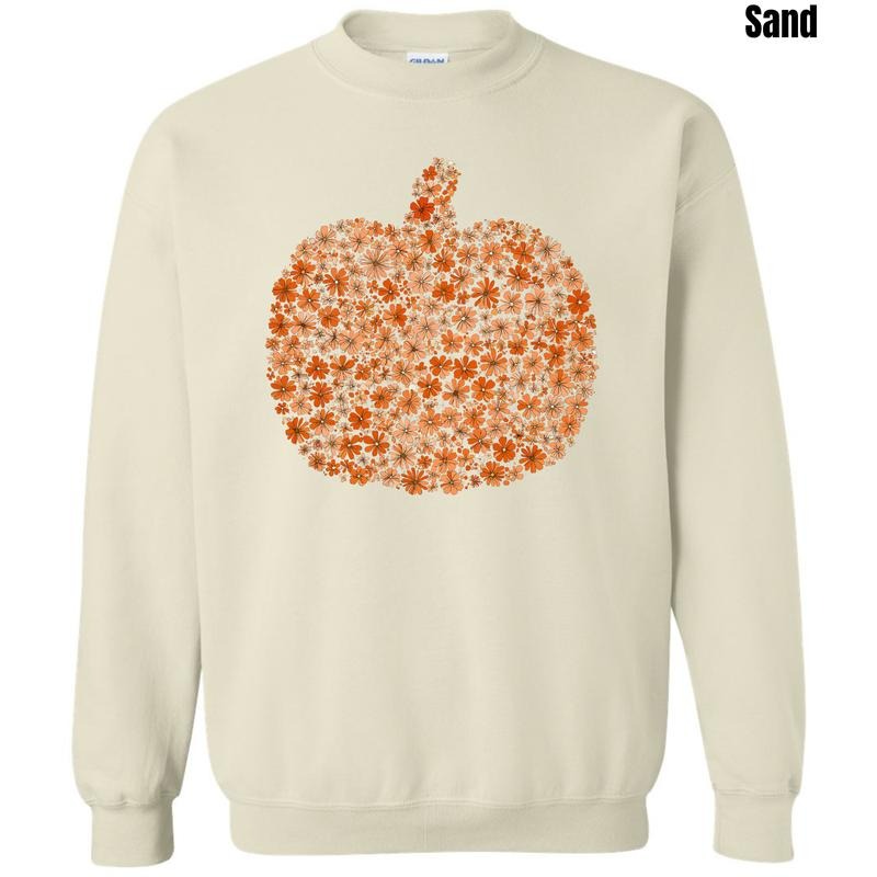 Fall Floral Pumpkin Sweatshirt 'NLB' T-Shirts, Hoodie | PodTeesHub.com