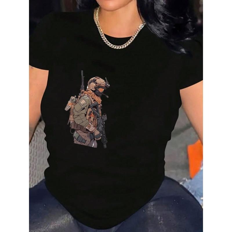 Women's Military Graphic T-Shirt