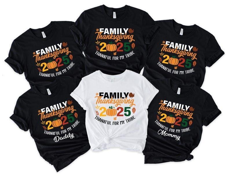 Family Thanksgiving 2025 T-Shirt: Thankful Tribe Pumpkin sweatshirt Hoodie | PodTeesHub.com