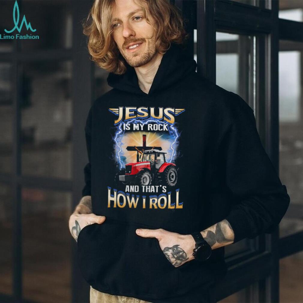 Farmer Red Tractor Jesus Is My Rock Faith Shirt