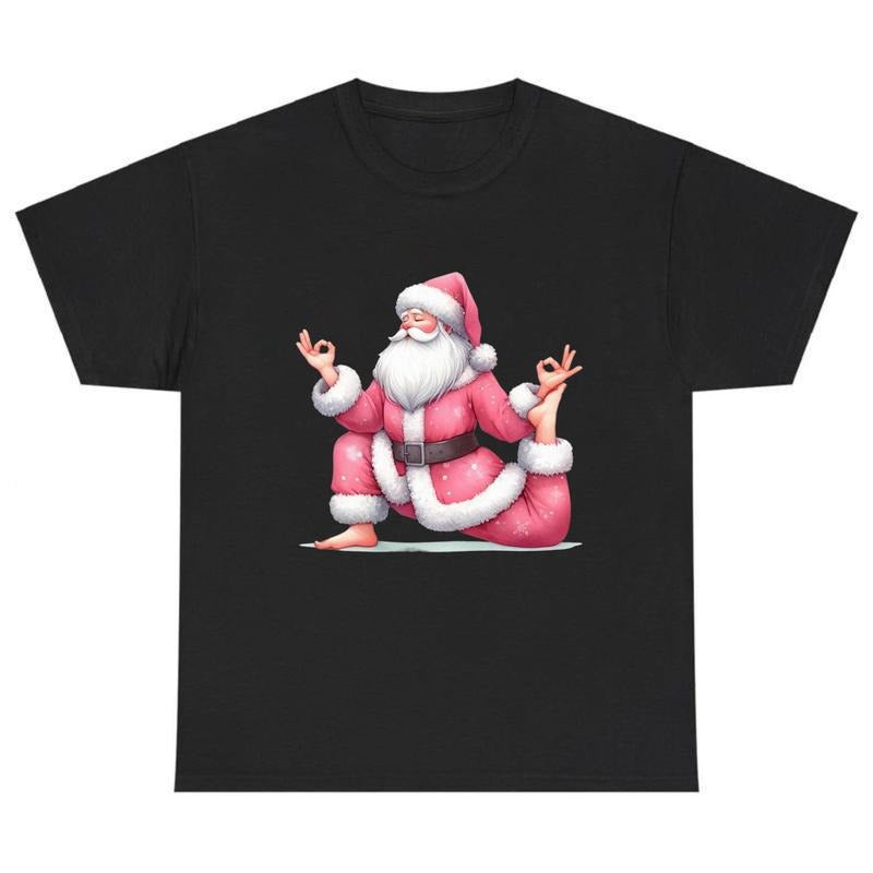 Festive Yoga Santa Humor TShirt Hoodie and Sweatshirt Collection | PodTeesHub.com