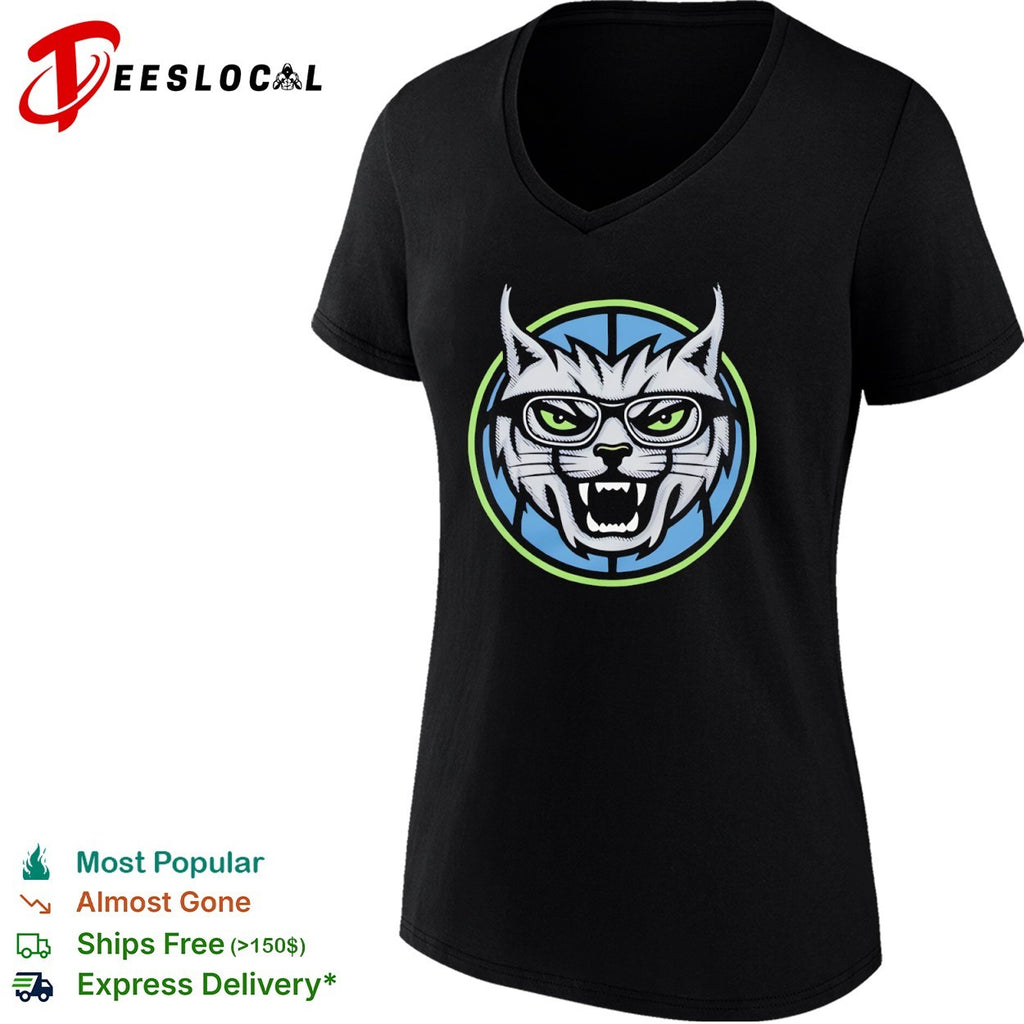Fierce Cybernetic Cat style Minnesota Lynx logo shirt
