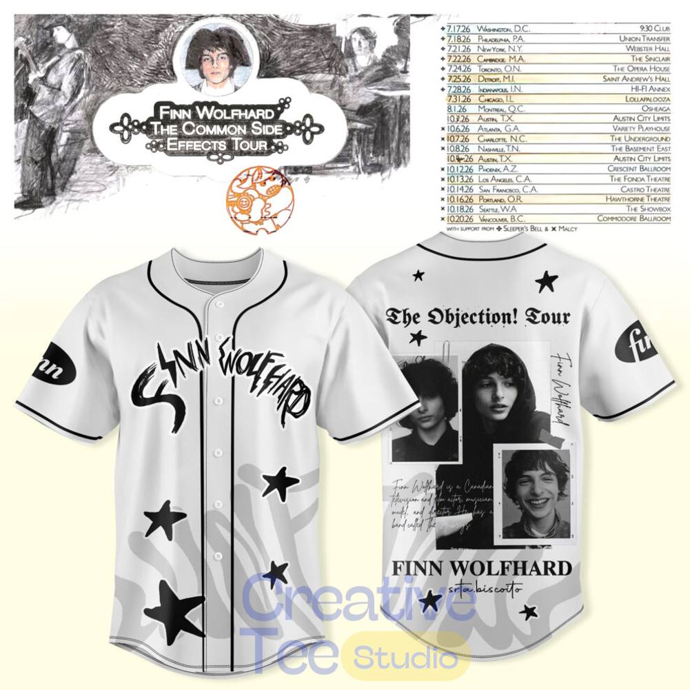 Finn Wolfhard The Common Side Effects Tour 2026 Special Baseball Jersey