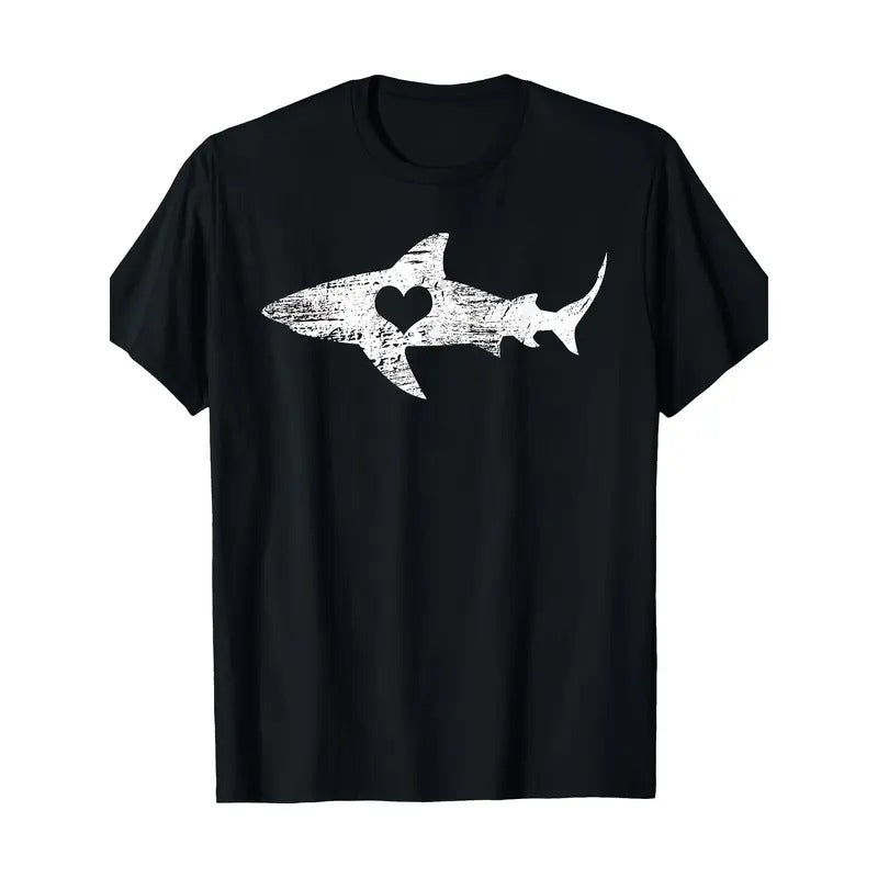 Fish Shape Shark Shape Hammer Shark Tiger Shark Heart T-shirt Made in USA Hoodie, Sweatshirt | PodTeesHub.com