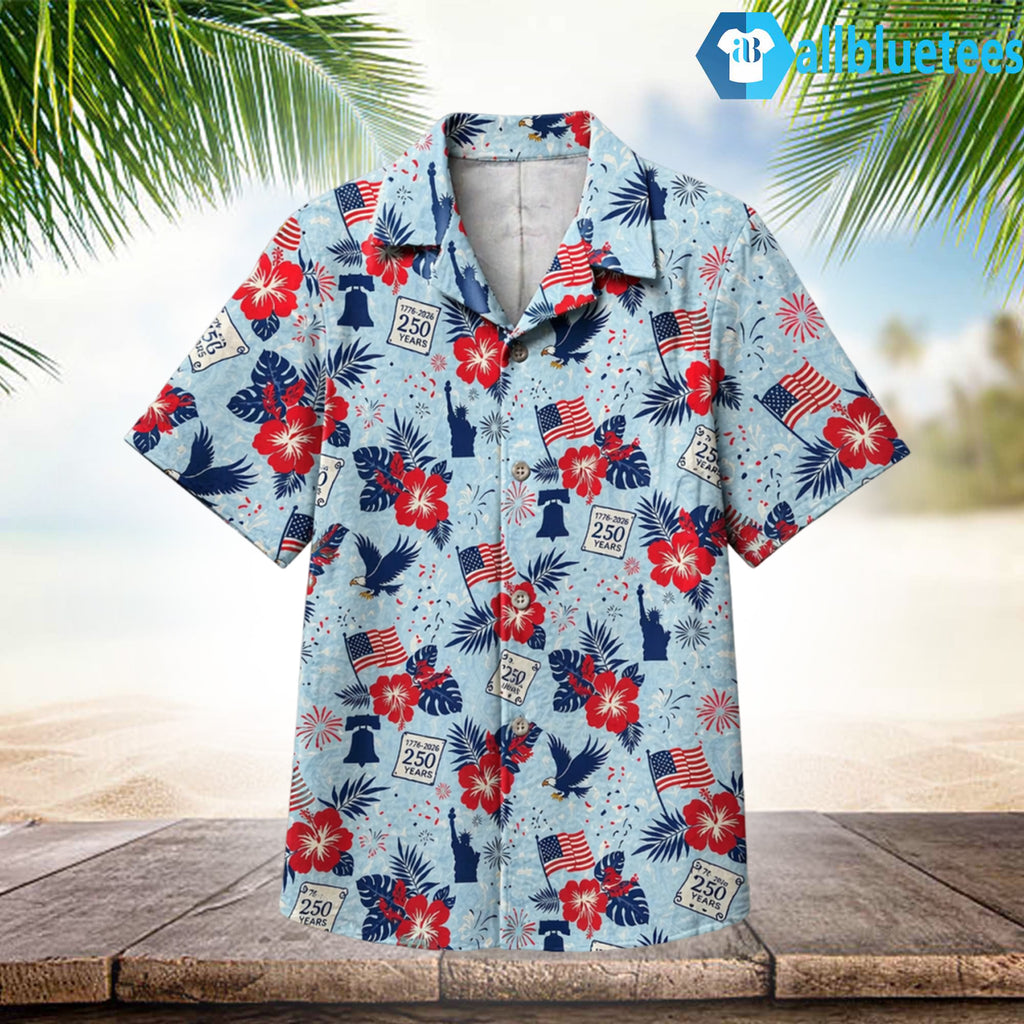 Floral 250th Anniversary America Hawaiian Shirt