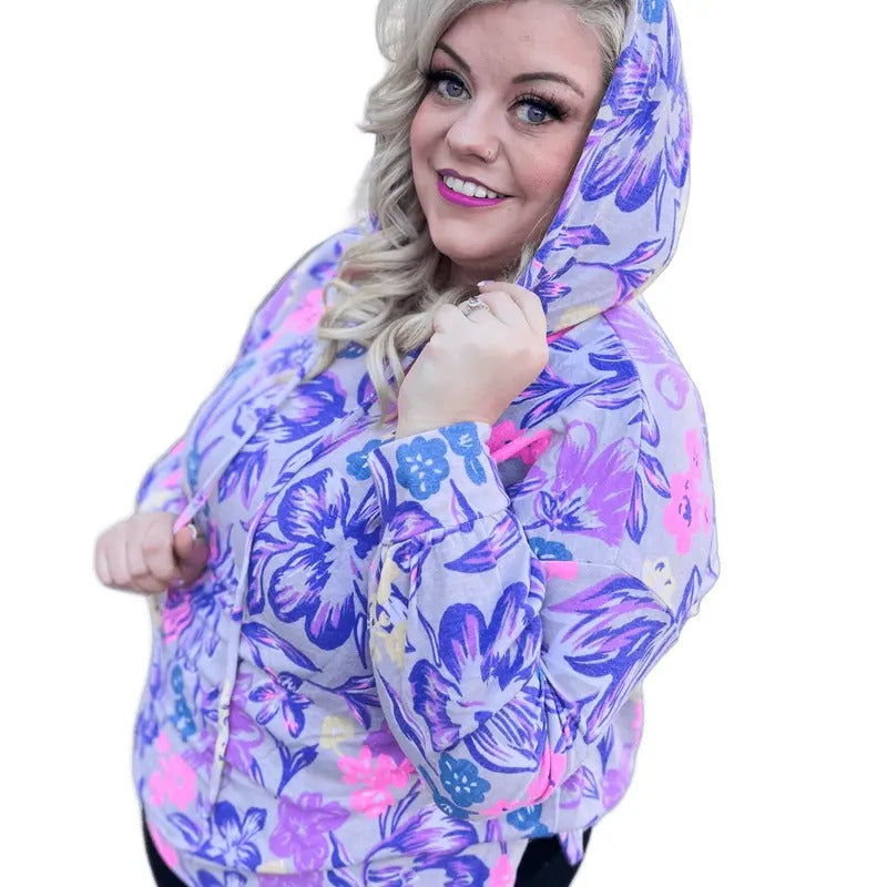 Floral Burst Hooded Top T-Shirts, Hoodie, Sweatshirt | PodTeesHub.com