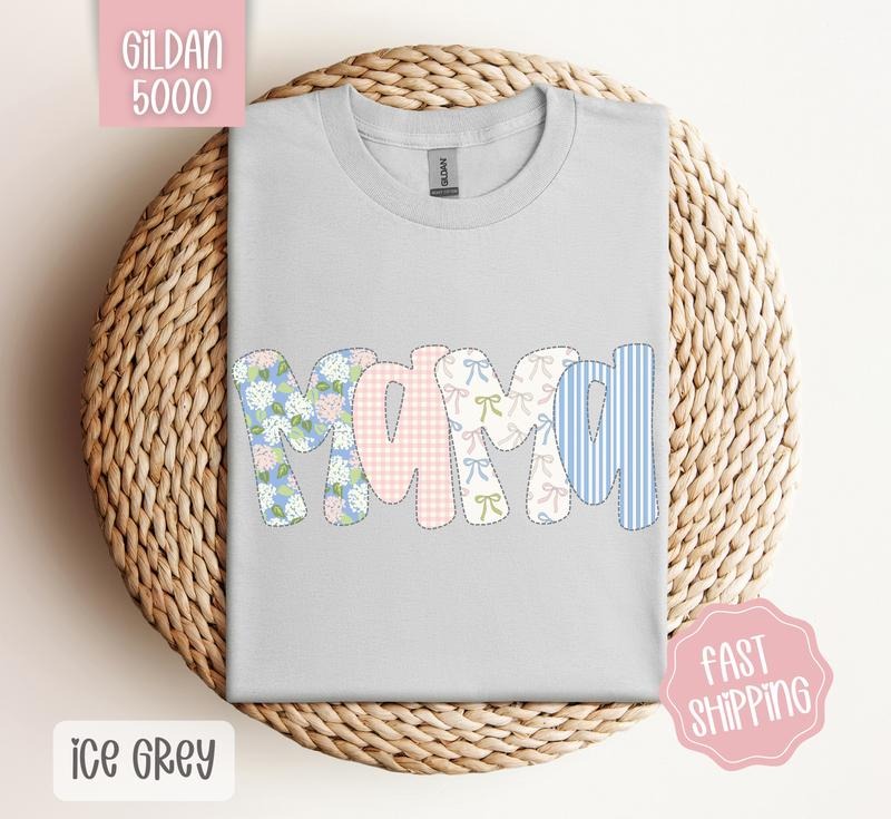 Floral Mama Gildan Shirt, Cute Mom Tshirt, Coquette Mama Tee Hoodie, Sweatshirt | PodTeesHub.com