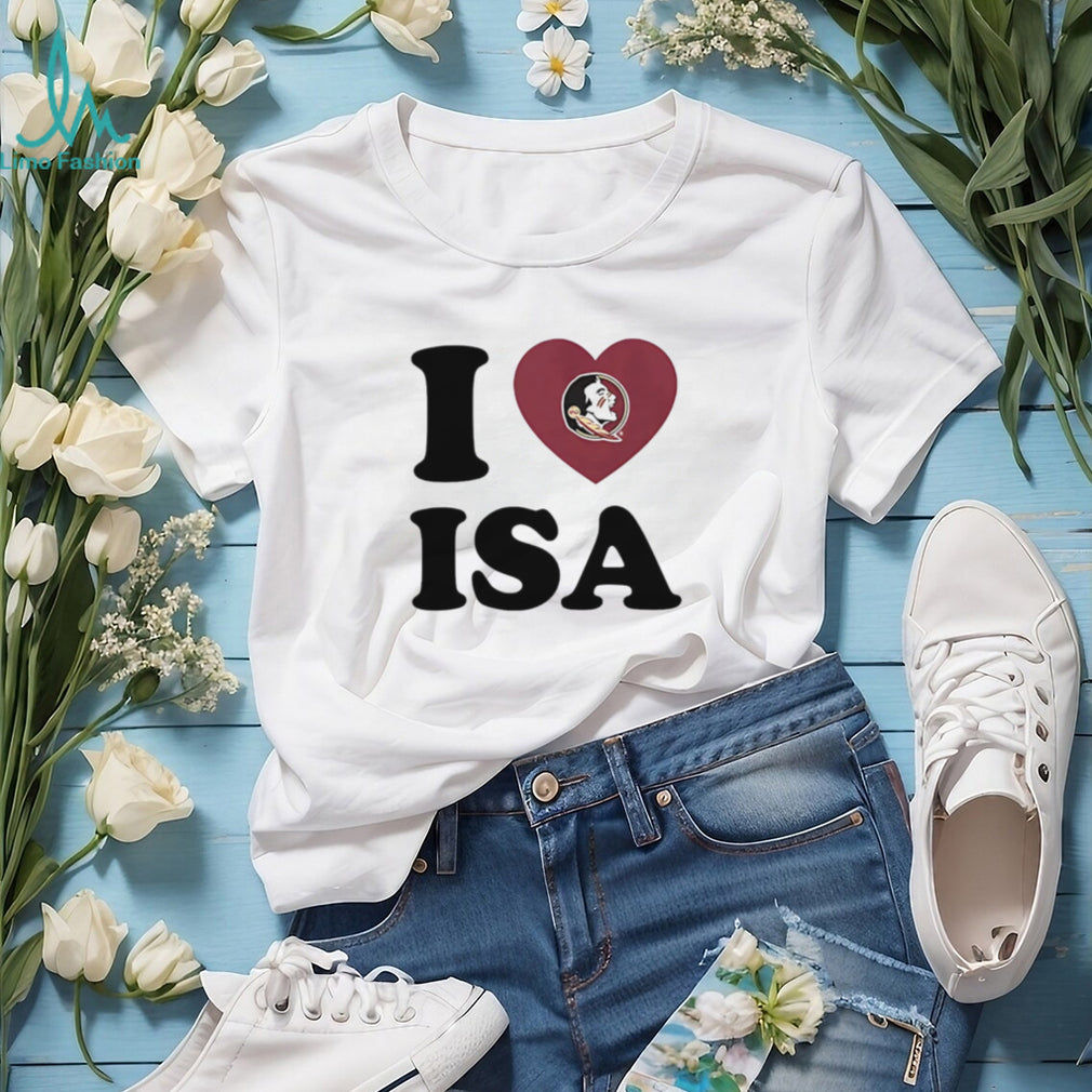 Florida State Seminoles Fan I Love Isa Heart Logo T Shirt
