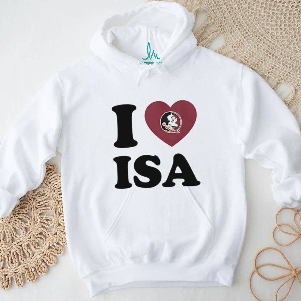 Florida State Seminoles Fan I Love Isa Heart Logo T Shirt