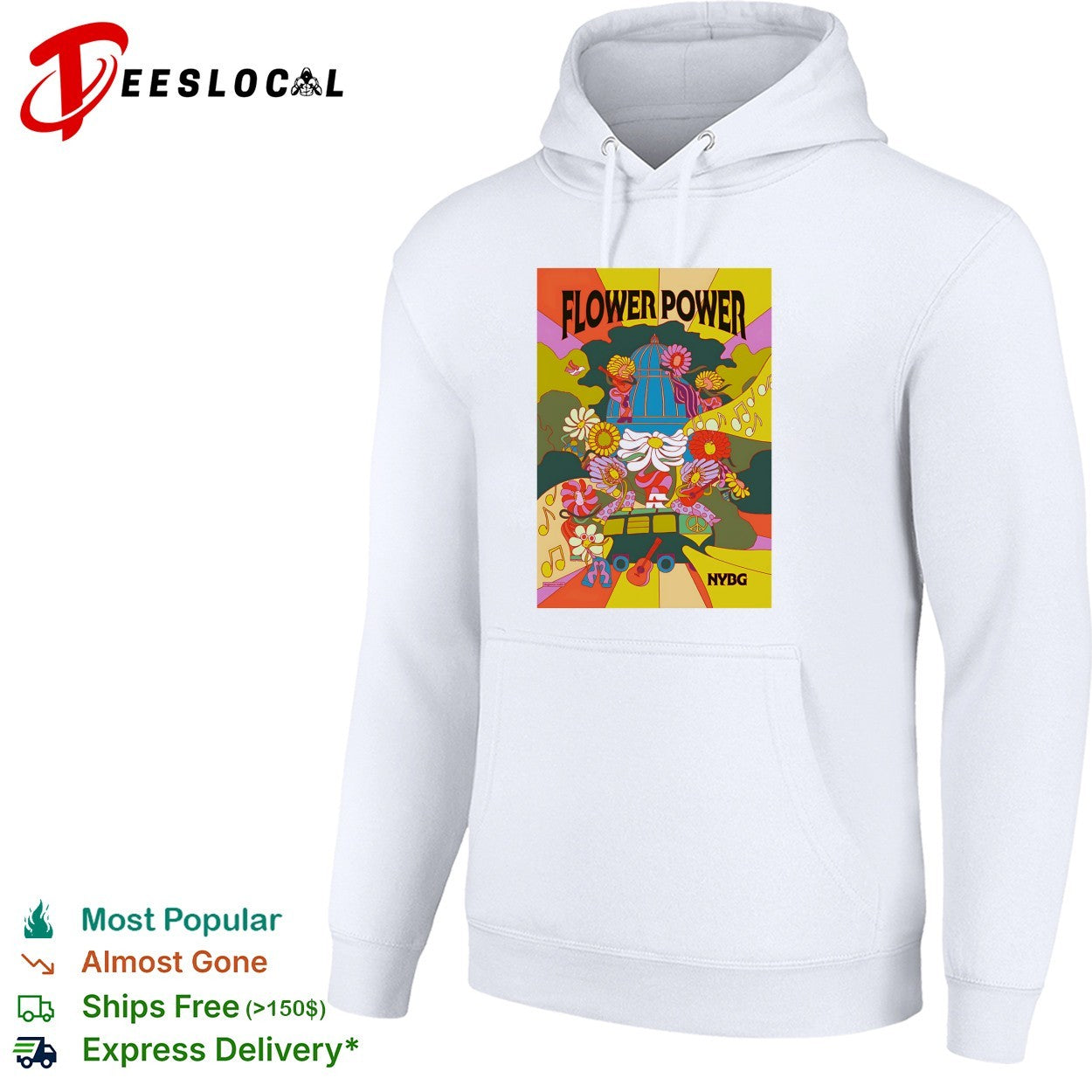 Flower power New York Botanical Garden psychedelic hippie shirt