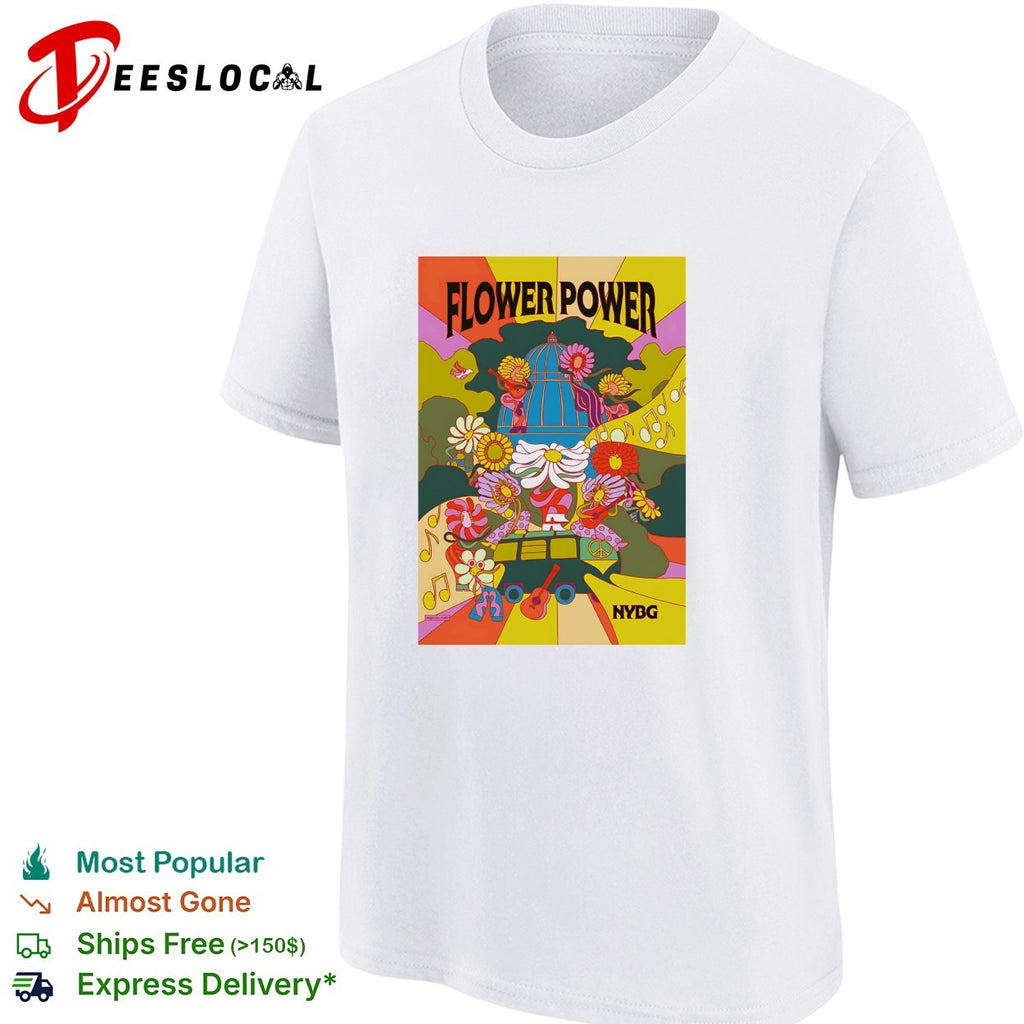 Flower power New York Botanical Garden psychedelic hippie shirt