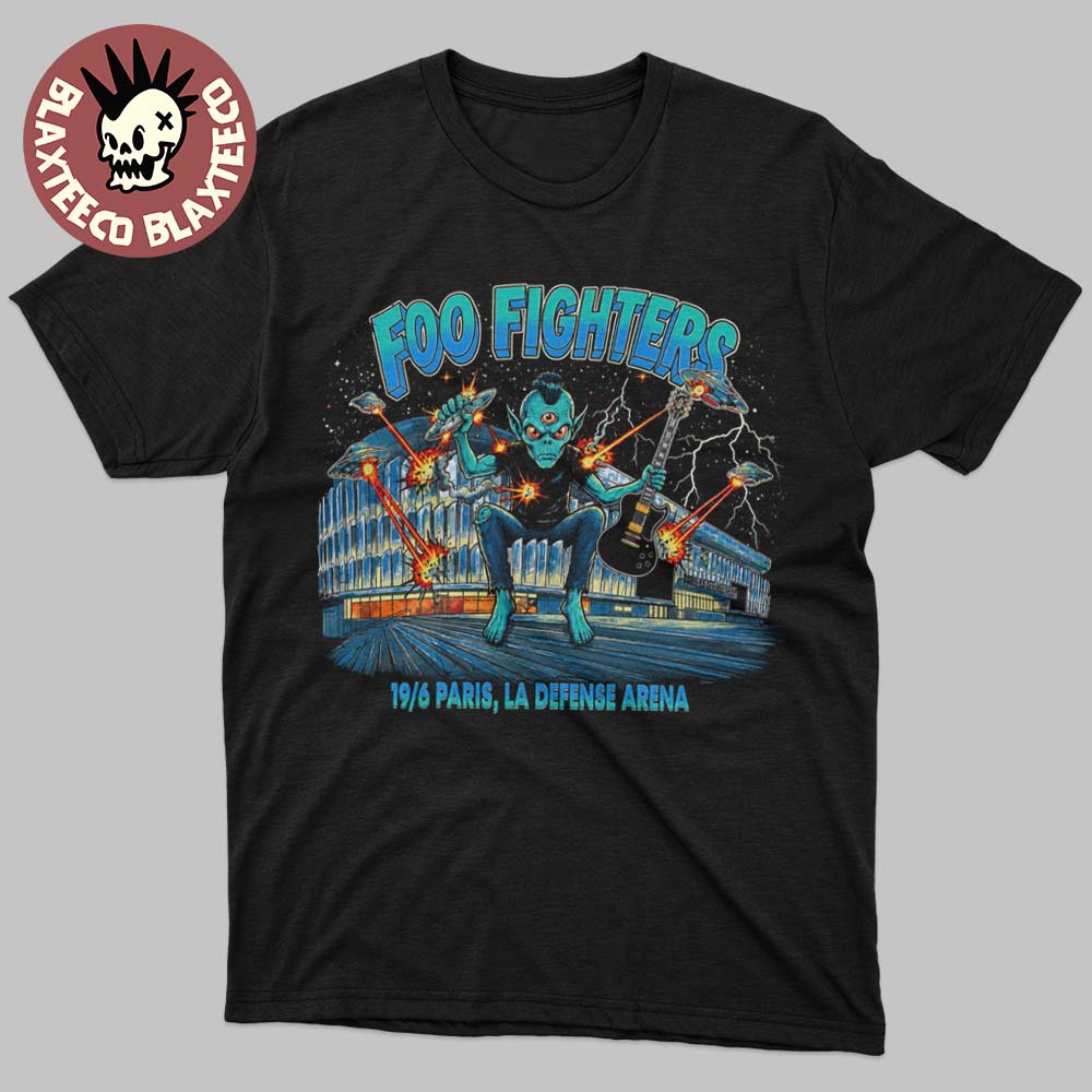 Foo Fighters Paris France 2026 Exclusive Event Tee At La Defense Arena On 19 June 2026 T-Shirt
