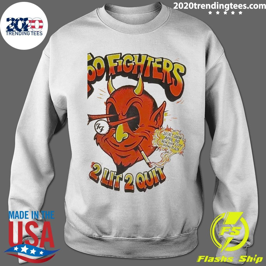 Foo Fighters Secret Show New York City 2026 Merch At Irving Plaza On April 30 2026 Red Devil 2 Lit 2 Quit Shirt