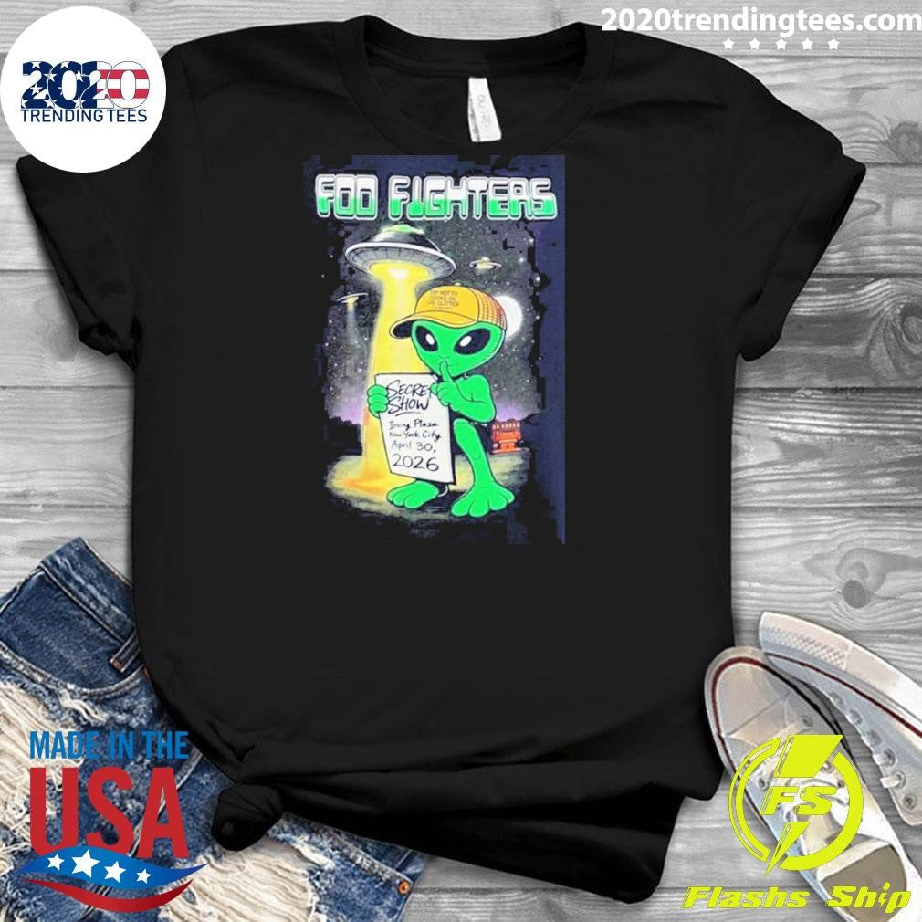 Foo Fighters Secret Show New York City 2026 Merch At Irving Plaza On April 30 2026 The Alien Navy Shirt