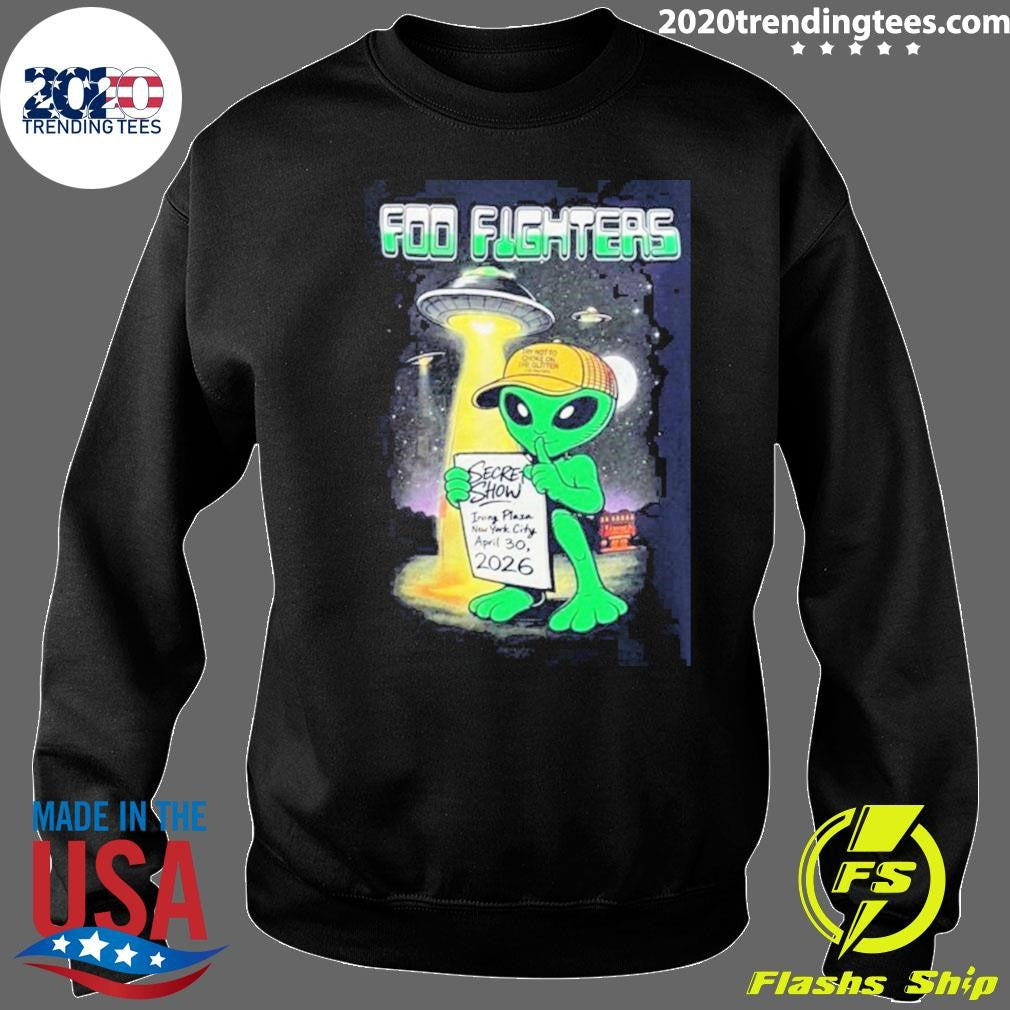Foo Fighters Secret Show New York City 2026 Merch At Irving Plaza On April 30 2026 The Alien Navy Shirt