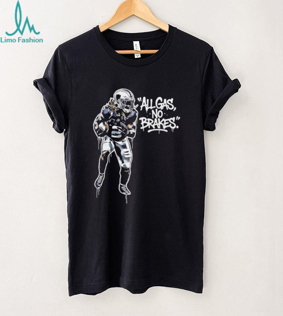 Football Player All Gas No Brakes Sports Graphic T Shirt