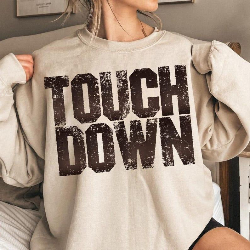 Football Touchdown Game Day Sweatshirt, Preppy Fall Football Bow Mama Sweatshirt & TShirt Hoodie | PodTeesHub.com